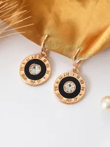 Silvermerc Designs Rose Gold-Plated Cubic Zirconia-Studded Classic Drop Earrings