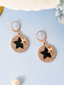 Silvermerc Designs Rose Gold-Plated Star Shaped Drop Earrings