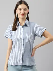 TOOCHKI Striped Shirt Style Top