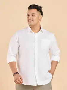 BIG HELLO Plus Size Long Sleeves Linen Cotton Casual Shirt