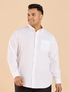 Big Hello - The Plus Life   Spread Collar Cotton Casual Shirt