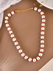 Silvermerc Designs Gold-Plated Pearls Beaded Necklace
