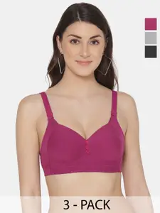 Tweens Plus Size Pack Of 3 Full Coverage Lightly Padded Minimizer Bra - All Day Comfort