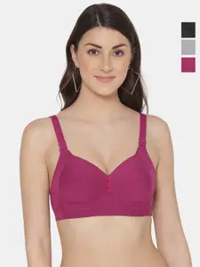 Tweens Plus Size Pack Of 3 Full Coverage Lightly Padded Minimizer Bra - All Day Comfort