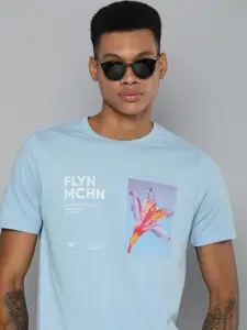 Flying Machine Pure Cotton Graphic Printed T-shirt