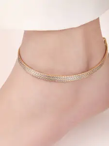 Zavya 925 Pure Silver Gold-Plated Anklet