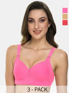 Tweens Pack Of 3 Full Coverage Lightly Padded T-shirt Bras With All Day Comfort