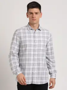 Turtle Relaxed Slim Fit Tartan Checked Cotton Casual Shirt