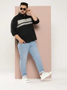 Sztori Men Plus Size Colourblocked Pure Cotton Casual Shirt
