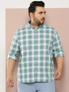 Sztori Men Plus Size Checked Pure Cotton Casual Shirt