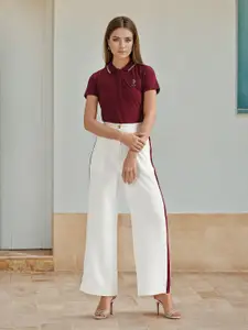 U.S. Polo Assn. Women Polo Collar Pique T-shirt