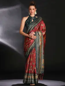 Saree mall Kalamkari Printed Bagru Saree