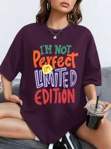 CHKOKKO Typography Printed Drop-Shoulder T-shirt