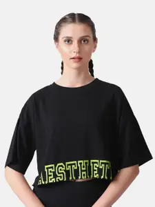 Aesthetic Bodies Print Extended Sleeves Cotton Top