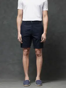 RARE RABBIT Men Jecky Regular Fit Mid-Rise Cotton Shorts