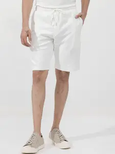 RARE RABBIT Men Ambet Mid-Rise Cotton Shorts