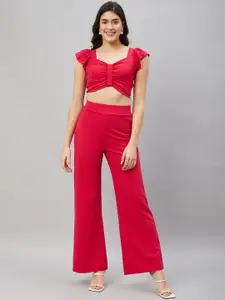 Orchid Hues  Top With Trousers