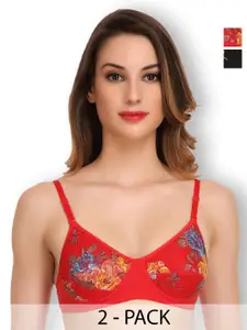 SELFCARE Floral Bra Full Coverage Lightly Padded