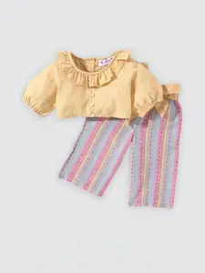 M'andy Girls Printed Pure Cotton Top with Trousers