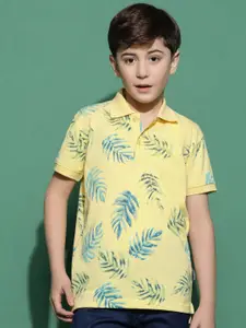 Lil Tomatoes Boys Tropical Printed Polo Collar T-shirt