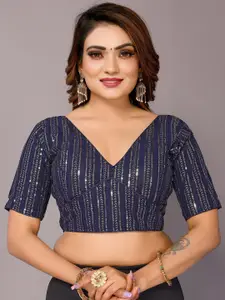 AVANSHEE Embroidered Sequined Saree Blouse