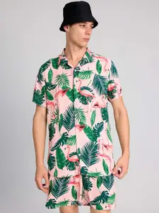 PURPLEMANGO THE FRUIT OF FASHION Printed Pure Cotton Slim Fit Shirt & Shorts