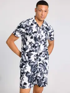 PURPLEMANGO THE FRUIT OF FASHION Abstract Printed Slim-Fit Pure Cotton Shirt & Shorts