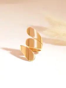 Rubans Voguish 18KT Gold-Plated Flower Petal Ring