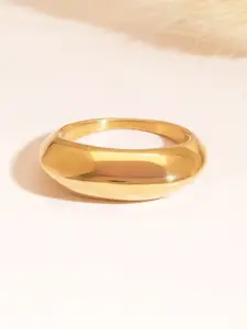 Rubans Voguish 18KT Gold-plated Stainless Steel Finger Ring