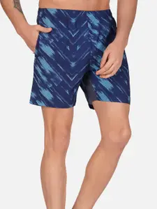 NEVER LOSE Men Abstract Printed Mid Rise Shorts