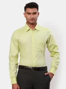 Raymond Contemporary Fit Self Design Cutaway Collar Pure Cotton Formal Shirt