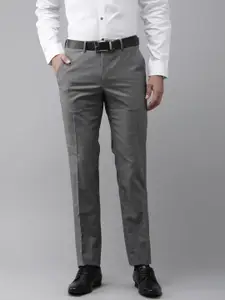 Van Heusen Men Checked Slim Fit Formal Trousers