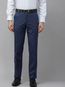 Van Heusen Men Textured Urban Slim Fit Formal Trousers