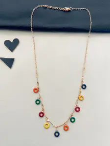 ABDESIGNS Rose Gold-Plated Beaded Brass Necklace