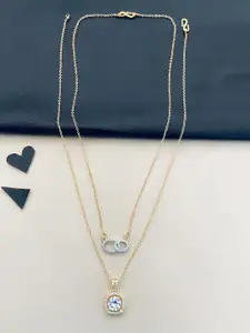 ABDESIGNS Set Of 2 Gold-Plated Chain With Pendant