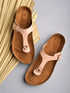 MOZAFIA Women T-Strap Flats