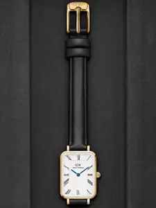 Daniel Wellington Women Dial & Leather Bracelet Style Straps Analogue Watch DW00100692K