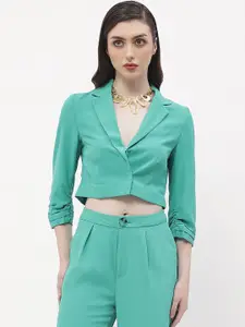 Madame Cotton Single Breasted Crop Blazers