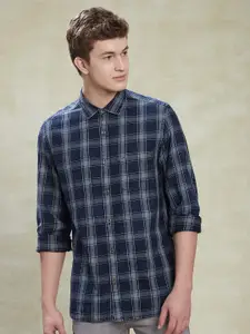 Turtle Relaxed Slim Fit Tartan Checked Pure Cotton Casual Shirt