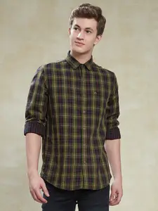 Turtle Relaxed Slim Fit Tartan Checked Pure Cotton Casual Shirt