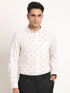 Turtle Relaxed Slim Fit Conversational Printed Cotton Linen Casual Shirt