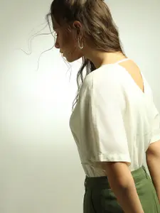 Vero Moda V-Neck Extended Sleeves Linen Top