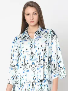 Vero Moda Abstract Printed Drop-Shoulder Sleeves Casual Shirt