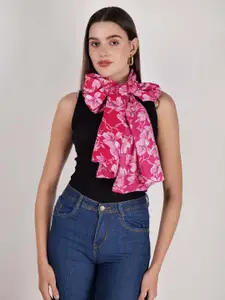 DressBerry Pink Floral Printed Scarf
