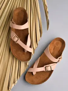 MOZAFIA Women Open Toe Flats