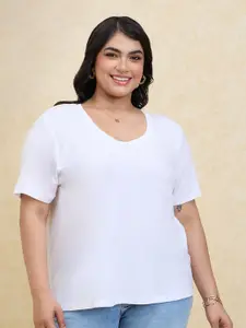 20Dresses Plus Size V-Neck Short Sleeves T-shirt