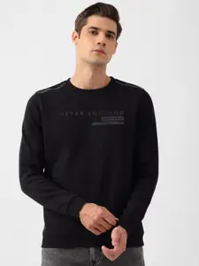 Peter England Casuals Typography Printed Crew Neck Pullover Sweatshirt