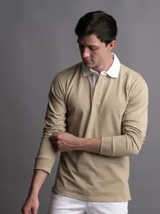 ARISTOBRAT Polo Collar Long Sleeves Slim Fit T-shirt
