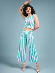 DressBerry Striped Top & Flared Trouser Co-Ords