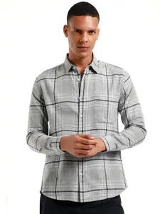 Banana Club Relaxed Slim Fit Cotton Checked Casual Shirt